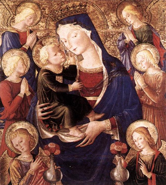 CAPORALI, Bartolomeo Virgin and Child with Angels f china oil painting image
